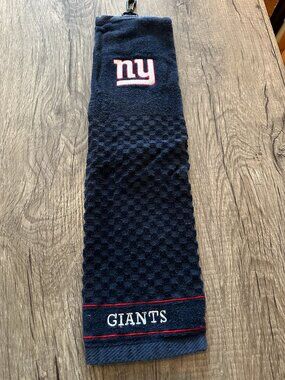 NEW NY Giants NFL Tri-Fold Embroidered Golf Towel, Officially Licensed